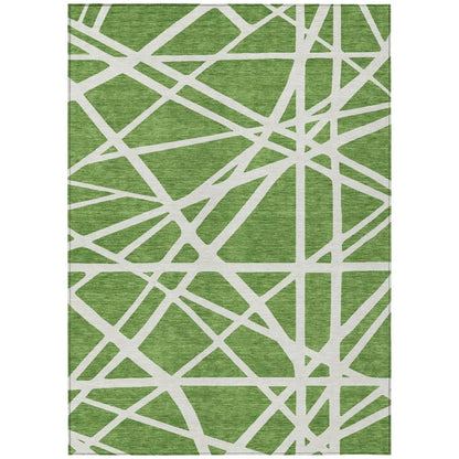 Zephina Green Washable Indoor-Outdoor Rug-Outdoor Rugs-LOOMLAN Rugs-2'6" x 3'10"-LOOMLAN