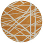 Zephina Orange Washable Indoor-Outdoor Rug-Outdoor Rugs-LOOMLAN Rugs-8' x 8'-LOOMLAN