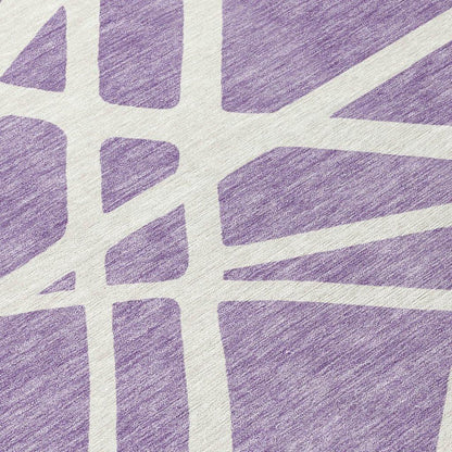 Zephina Purple Washable Indoor-Outdoor Rug-Outdoor Rugs-LOOMLAN Rugs-LOOMLAN