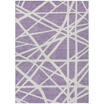 Zephina Purple Washable Indoor-Outdoor Rug-Outdoor Rugs-LOOMLAN Rugs-2'6" x 3'10"-LOOMLAN