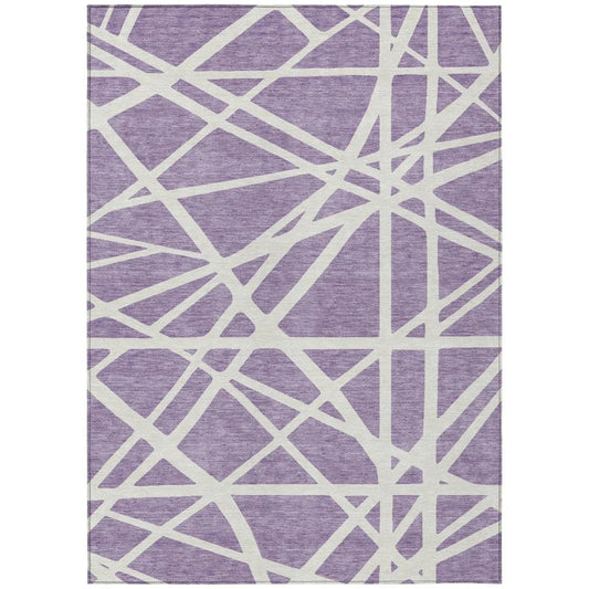 Zephina Purple Washable Indoor-Outdoor Rug-Outdoor Rugs-LOOMLAN Rugs-2'6" x 3'10"-LOOMLAN
