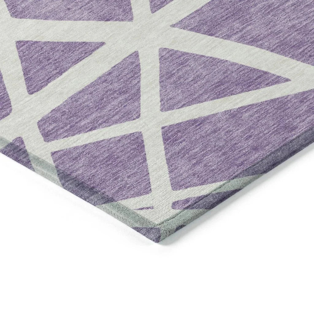 Zephina Purple Washable Indoor-Outdoor Rug-Outdoor Rugs-LOOMLAN Rugs-LOOMLAN
