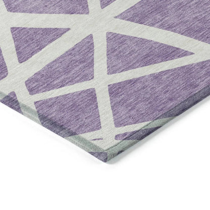 Zephina Purple Washable Indoor-Outdoor Rug-Outdoor Rugs-LOOMLAN Rugs-LOOMLAN