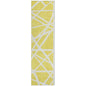 Zephina Yellow Washable Indoor-Outdoor Rug-Outdoor Rugs-LOOMLAN Rugs-2'3" x 7'6"-LOOMLAN
