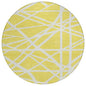 Zephina Yellow Washable Indoor-Outdoor Rug-Outdoor Rugs-LOOMLAN Rugs-8' x 8'-LOOMLAN
