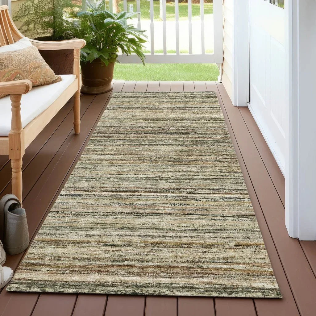 Zephyna Brown Washable Indoor - Outdoor Rug - LOOMLAN - LOOMLAN Rugs - Outdoor Rugs