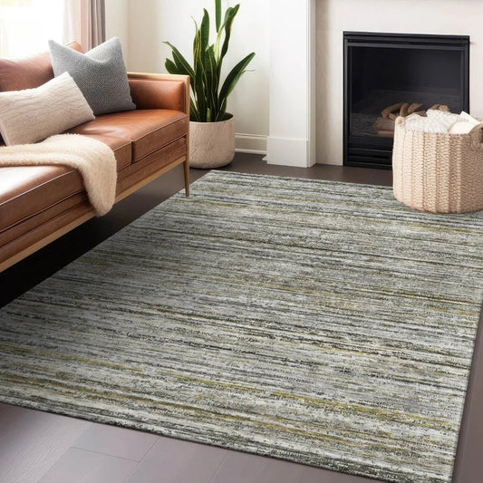 Zephyna Gray Washable Indoor - Outdoor Rug - LOOMLAN - LOOMLAN Rugs - Outdoor Rugs