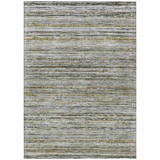 Zephyna Gray Washable Indoor - Outdoor Rug - LOOMLAN - LOOMLAN Rugs - Outdoor Rugs