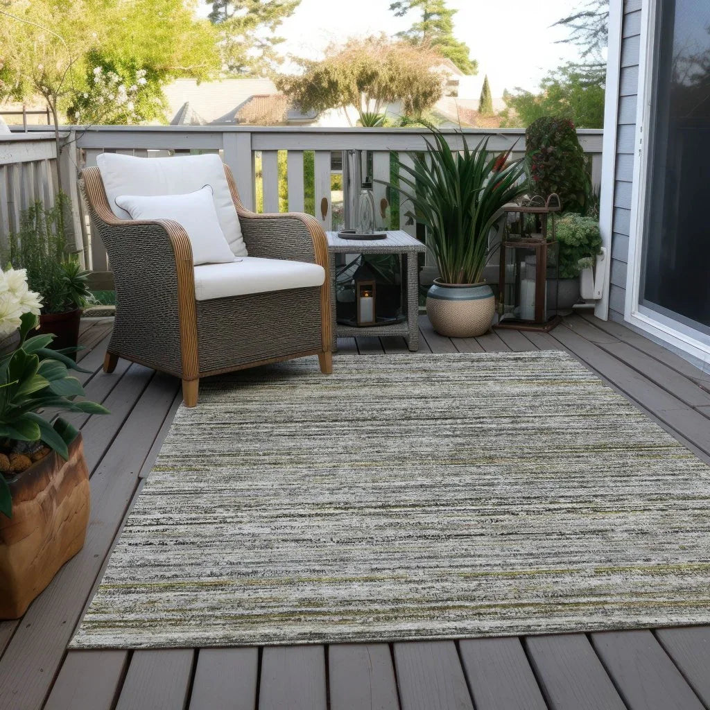 Zephyna Gray Washable Indoor - Outdoor Rug - LOOMLAN - LOOMLAN Rugs - Outdoor Rugs