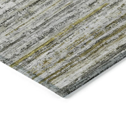 Zephyna Gray Washable Indoor - Outdoor Rug - LOOMLAN - LOOMLAN Rugs - Outdoor Rugs
