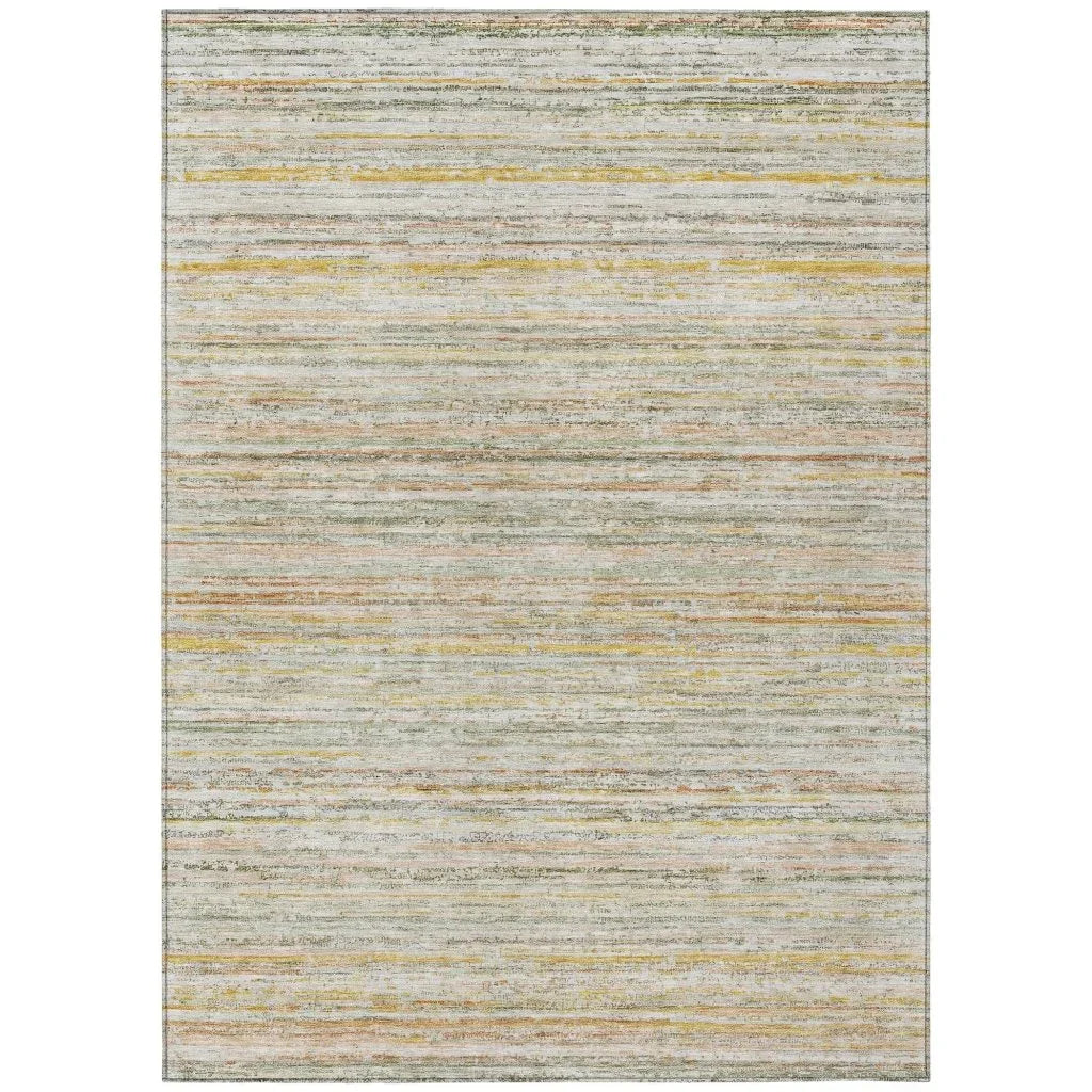 Zephyna Green Washable Indoor - Outdoor Rug - LOOMLAN - LOOMLAN Rugs - Outdoor Rugs