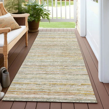 Zephyna Green Washable Indoor - Outdoor Rug - LOOMLAN - LOOMLAN Rugs - Outdoor Rugs