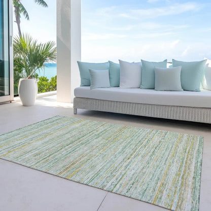 Zephyna Mint Washable Indoor - Outdoor Rug - LOOMLAN - LOOMLAN Rugs - Outdoor Rugs