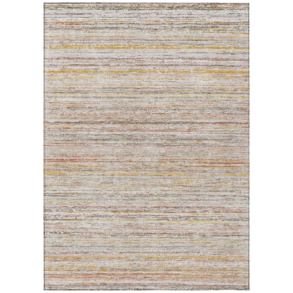 Zephyna Orange Washable Indoor - Outdoor Rug - LOOMLAN - LOOMLAN Rugs - Outdoor Rugs