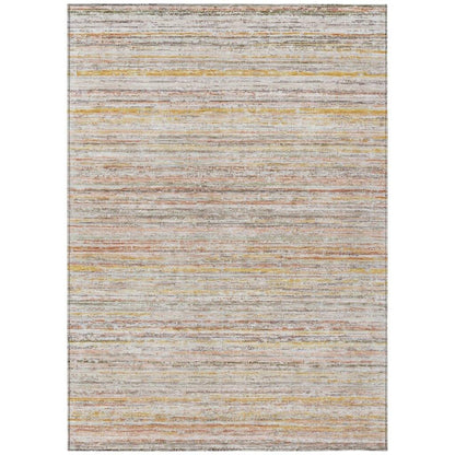 Zephyna Orange Washable Indoor - Outdoor Rug - LOOMLAN - LOOMLAN Rugs - Outdoor Rugs