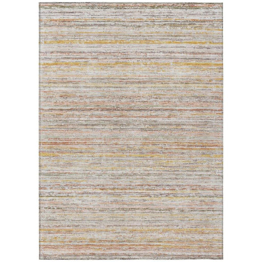 Zephyna Orange Washable Indoor - Outdoor Rug - LOOMLAN - LOOMLAN Rugs - Outdoor Rugs