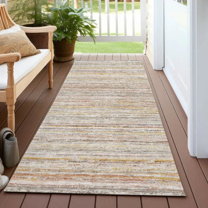Zephyna Orange Washable Indoor - Outdoor Rug - LOOMLAN - LOOMLAN Rugs - Outdoor Rugs