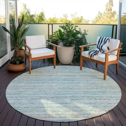 Zephyna Teal Washable Indoor - Outdoor Rug - LOOMLAN - LOOMLAN Rugs - Outdoor Rugs