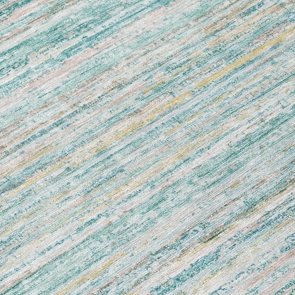 Zephyna Teal Washable Indoor - Outdoor Rug - LOOMLAN - LOOMLAN Rugs - Outdoor Rugs