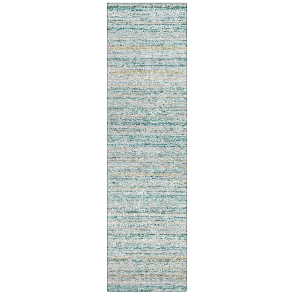Zephyna Teal Washable Indoor - Outdoor Rug - LOOMLAN - LOOMLAN Rugs - Outdoor Rugs