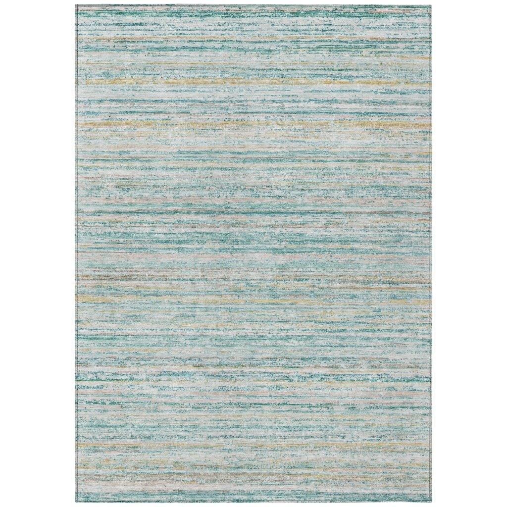 Zephyna Teal Washable Indoor - Outdoor Rug - LOOMLAN - LOOMLAN Rugs - Outdoor Rugs