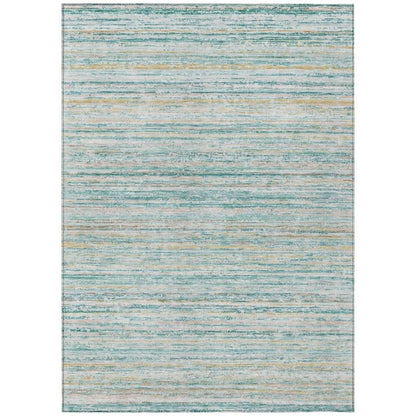 Zephyna Teal Washable Indoor - Outdoor Rug - LOOMLAN - LOOMLAN Rugs - Outdoor Rugs