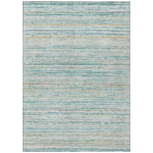 Zephyna Teal Washable Indoor - Outdoor Rug - LOOMLAN - LOOMLAN Rugs - Outdoor Rugs
