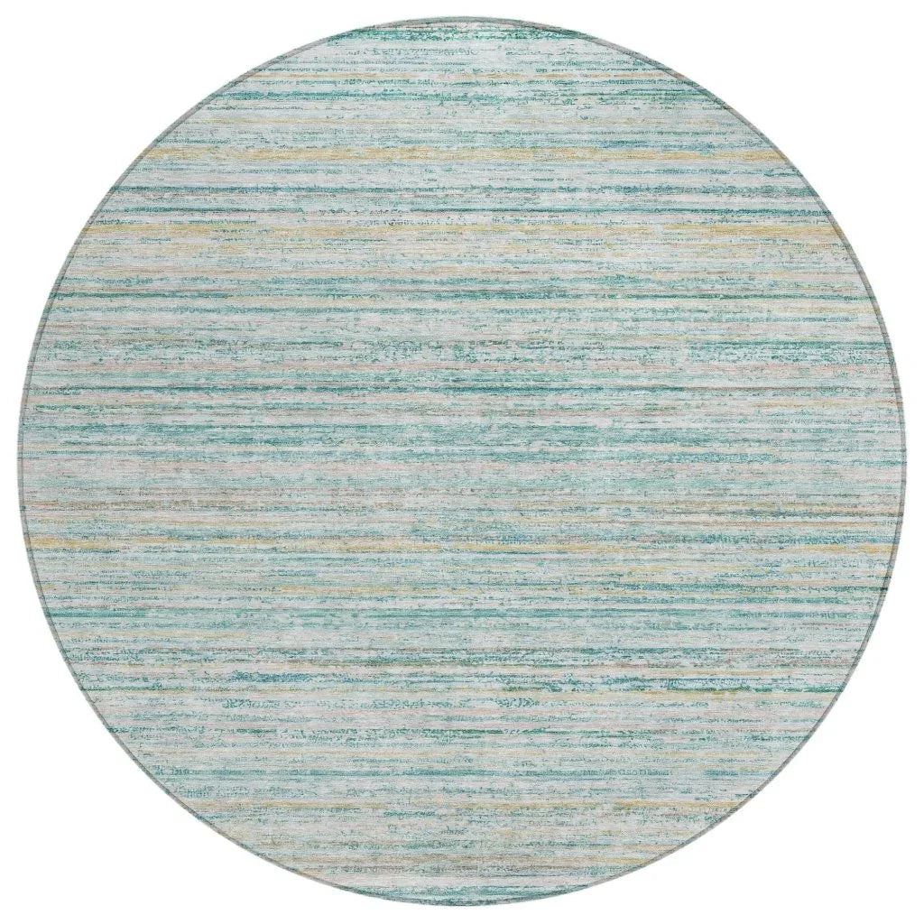 Zephyna Teal Washable Indoor - Outdoor Rug - LOOMLAN - LOOMLAN Rugs - Outdoor Rugs