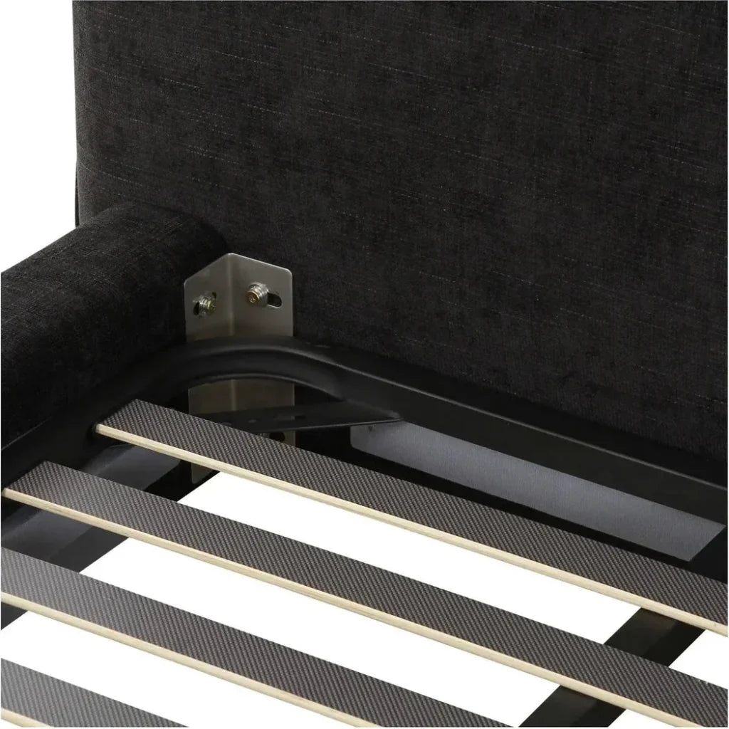 Zeppelin Wood Black Bed - LOOMLAN - Moe's Home - Beds