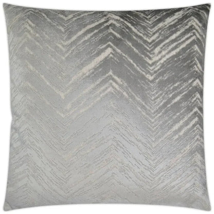 Zermatt Silver Chevron Silver Large Throw Pillow Insert - LOOMLAN - D.V. Kap - Throw Pillows