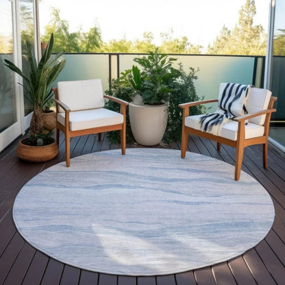 Zevalyn Blue Washable Indoor - Outdoor Rug - LOOMLAN - LOOMLAN Rugs - Outdoor Rugs