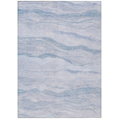 Zevalyn Blue Washable Indoor - Outdoor Rug - LOOMLAN - LOOMLAN Rugs - Outdoor Rugs