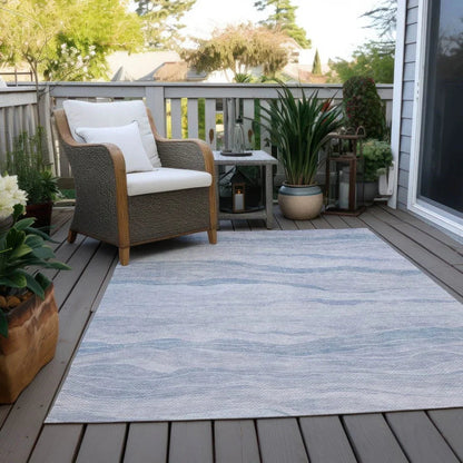 Zevalyn Blue Washable Indoor - Outdoor Rug - LOOMLAN - LOOMLAN Rugs - Outdoor Rugs
