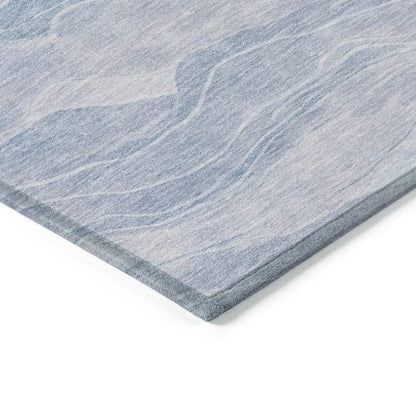 Zevalyn Blue Washable Indoor - Outdoor Rug - LOOMLAN - LOOMLAN Rugs - Outdoor Rugs