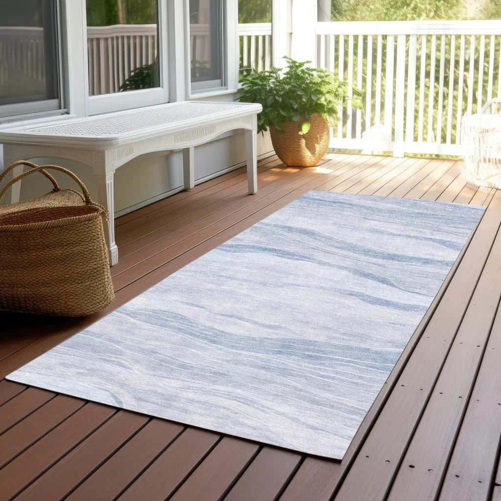 Zevalyn Blue Washable Indoor - Outdoor Rug - LOOMLAN - LOOMLAN Rugs - Outdoor Rugs