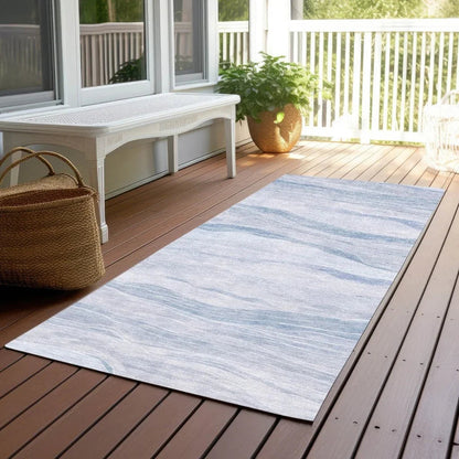 Zevalyn Blue Washable Indoor - Outdoor Rug - LOOMLAN - LOOMLAN Rugs - Outdoor Rugs