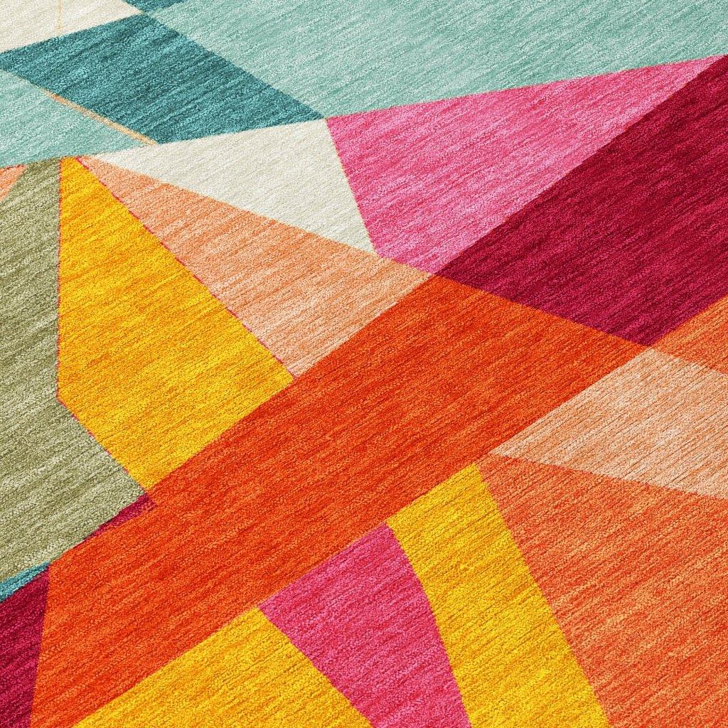 Zexture Orange Washable Indoor - Outdoor Rug - LOOMLAN - LOOMLAN Rugs - Outdoor Rugs