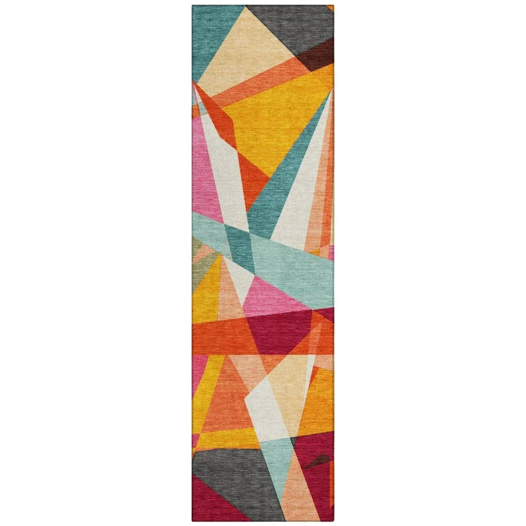Zexture Orange Washable Indoor - Outdoor Rug - LOOMLAN - LOOMLAN Rugs - Outdoor Rugs