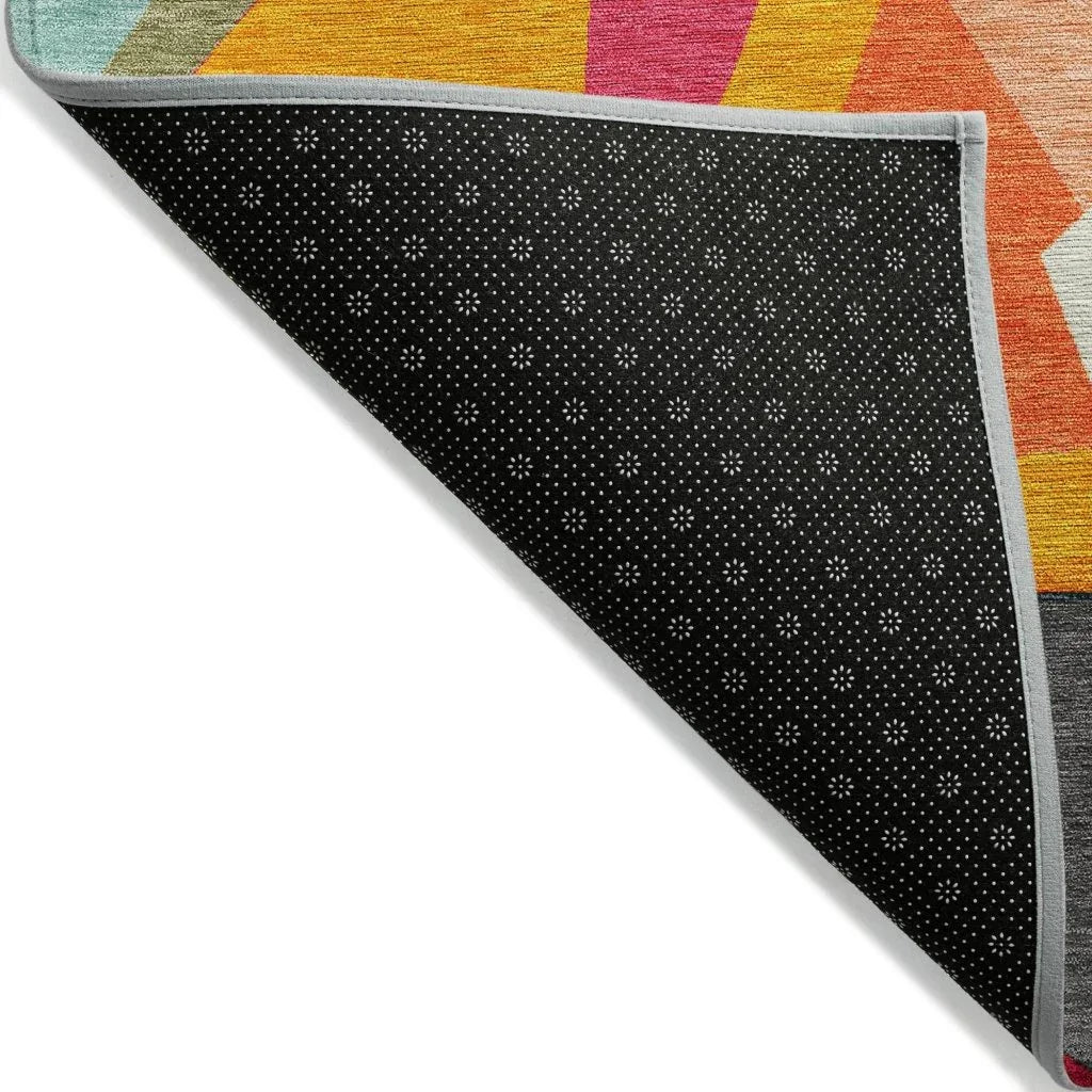 Zexture Orange Washable Indoor - Outdoor Rug - LOOMLAN - LOOMLAN Rugs - Outdoor Rugs