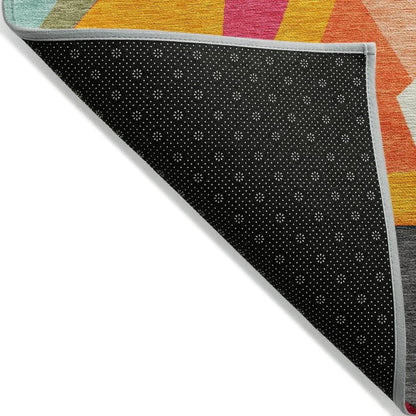 Zexture Orange Washable Indoor - Outdoor Rug - LOOMLAN - LOOMLAN Rugs - Outdoor Rugs