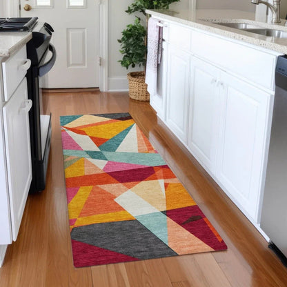 Zexture Orange Washable Indoor - Outdoor Rug - LOOMLAN - LOOMLAN Rugs - Outdoor Rugs