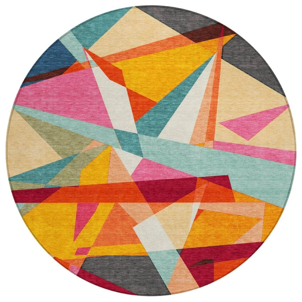 Zexture Orange Washable Indoor - Outdoor Rug - LOOMLAN - LOOMLAN Rugs - Outdoor Rugs