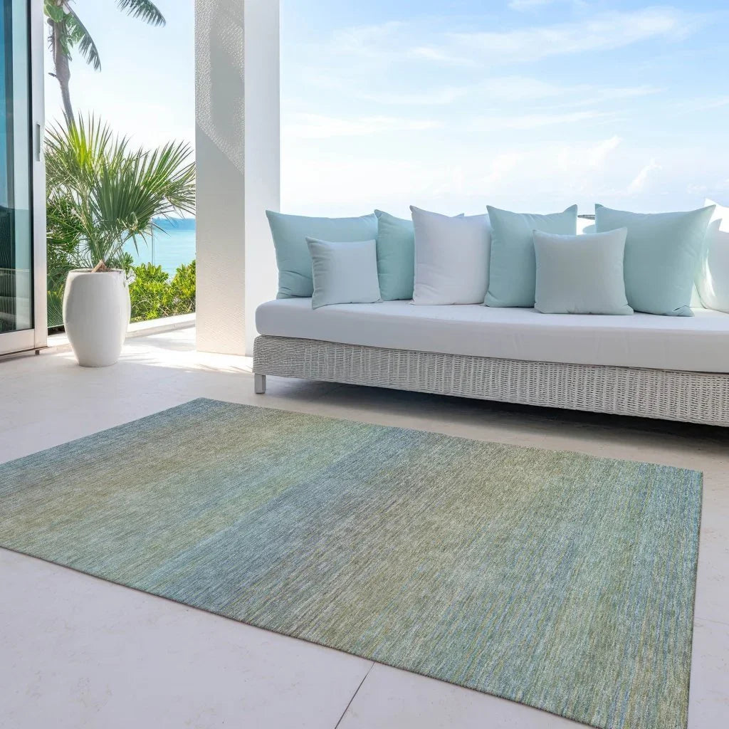 Zeyna Blue Washable Indoor - Outdoor Rug - LOOMLAN - LOOMLAN Rugs - Outdoor Rugs