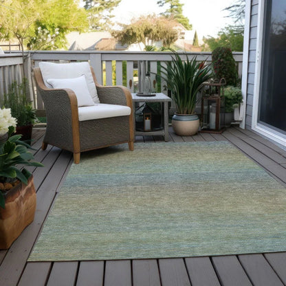 Zeyna Blue Washable Indoor - Outdoor Rug - LOOMLAN - LOOMLAN Rugs - Outdoor Rugs