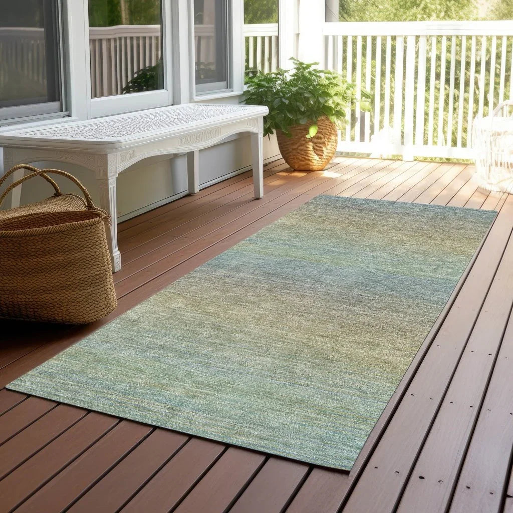 Zeyna Blue Washable Indoor - Outdoor Rug - LOOMLAN - LOOMLAN Rugs - Outdoor Rugs
