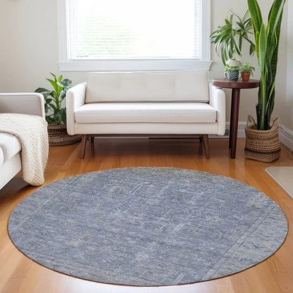 Zia Blue Washable Indoor-Outdoor Rug-Outdoor Rugs-LOOMLAN Rugs-LOOMLAN