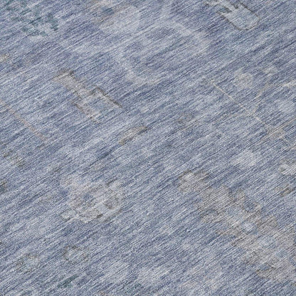 Zia Blue Washable Indoor-Outdoor Rug-Outdoor Rugs-LOOMLAN Rugs-LOOMLAN