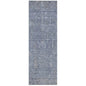 Zia Blue Washable Indoor-Outdoor Rug-Outdoor Rugs-LOOMLAN Rugs-2'3" x 7'6"-LOOMLAN