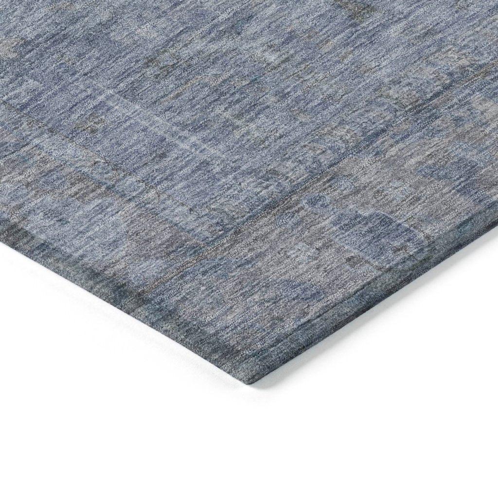 Zia Blue Washable Indoor-Outdoor Rug-Outdoor Rugs-LOOMLAN Rugs-LOOMLAN