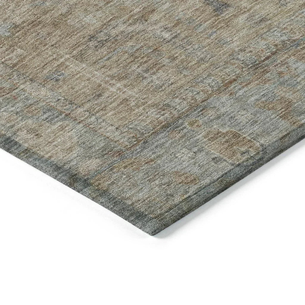 Zia Brown Washable Indoor-Outdoor Rug-Outdoor Rugs-LOOMLAN Rugs-LOOMLAN
